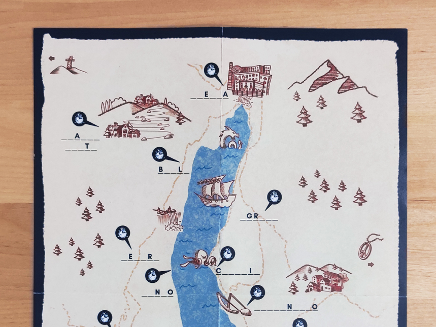 Mappa illustrata lago d'Orta